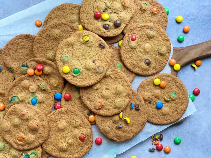 Cookies med M&Ms